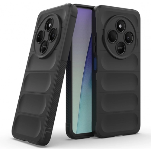 Xiaomi Redmi 14C 4G Kılıf Esnek TPU Oyuklu Arka Yüzey Tasarımlı Zore Etnik Silikon Kapak - Siyah