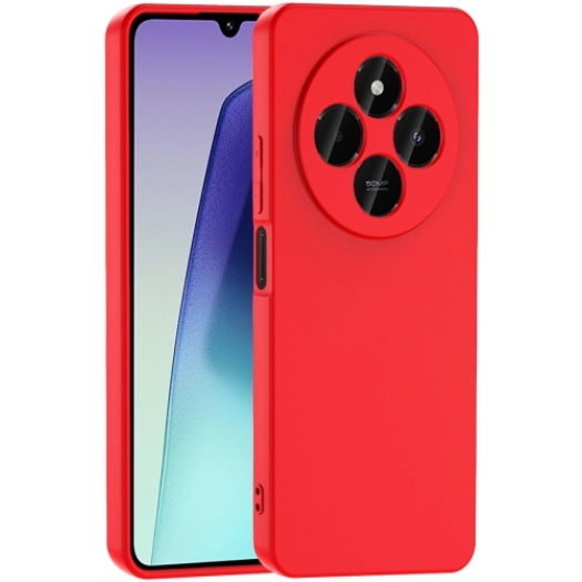 Xiaomi Redmi 14C 4G Kılıf İçi Kadife Mat Mara Lansman Silikon Kapak  - Kırmızı