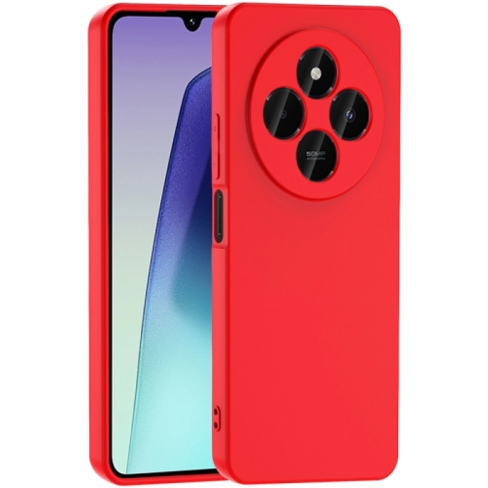 Xiaomi Redmi 14C 4G Kılıf İçi Kadife Mat Mara Lansman Silikon Kapak  - Kırmızı