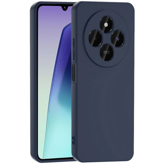 Xiaomi Redmi 14C 4G Kılıf İçi Kadife Mat Mara Lansman Silikon Kapak  - Lacivert
