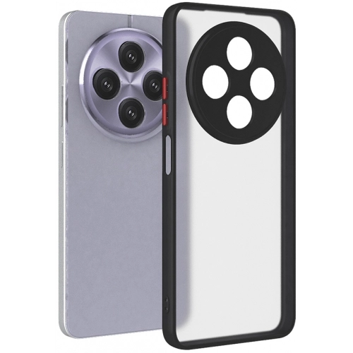 Xiaomi Redmi 14C 4G Kılıf Kamera Korumalı Arkası Şeffaf Mat Silikon Kapak - Siyah