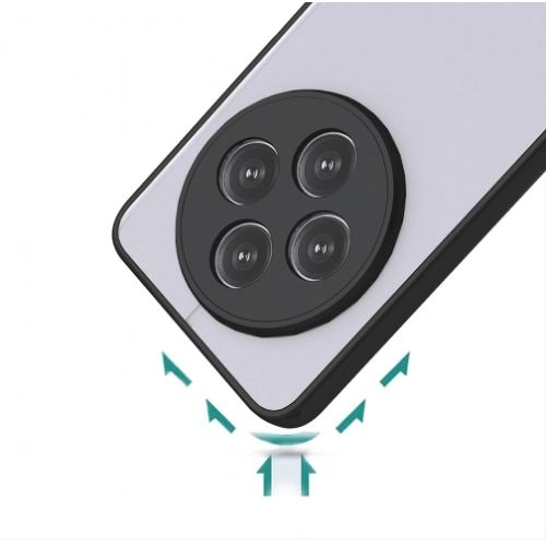 Xiaomi Redmi 14C 4G Kılıf Kamera Korumalı Arkası Şeffaf Mat Silikon Kapak - Siyah