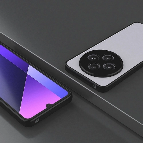 Xiaomi Redmi 14C 4G Kılıf Kamera Korumalı Arkası Şeffaf Mat Silikon Kapak - Siyah