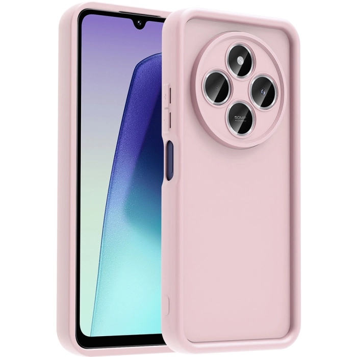 Xiaomi Redmi 14C 4G ile Uyumlu Kılıf Kamera Korumalı Silikon Ananas Kapak - Pembe