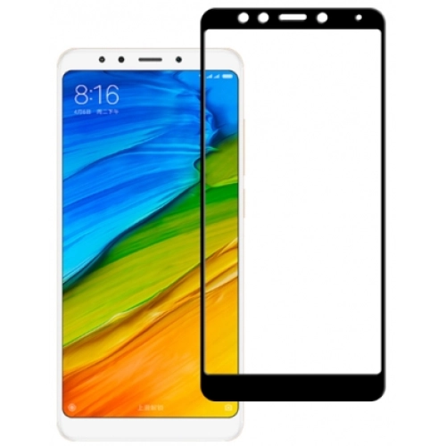 Xiaomi Redmi 5 Plus Kırılmaz Cam Tam Kapatan Kenarları Kırılmaya Dayanıklı Cam Ekran Koruyucu - Siyah