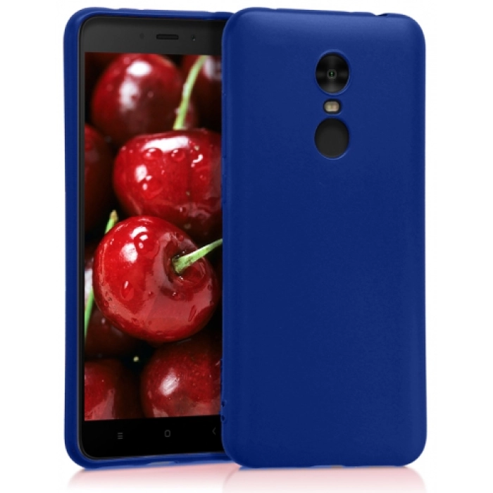 Xiaomi Redmi 5 Plus Kılıf İnce Soft Mat Renkli Esnek Silikon Kapak - Lacivert