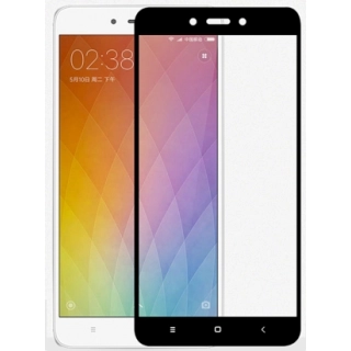 Xiaomi Redmi 5A Kırılmaz Cam Tam Kapatan Kenarları Kırılmaya Dayanıklı Cam Ekran Koruyucu - Siyah