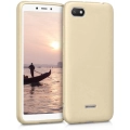 Xiaomi Redmi 6A Kılıf İnce Soft Mat Renkli Esnek Silikon Kapak - Gold