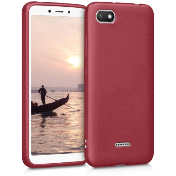 Xiaomi Redmi 6A Kılıf İnce Soft Mat Renkli Esnek Silikon Kapak - Mürdüm