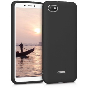 Xiaomi Redmi 6A Kılıf İnce Soft Mat Renkli Esnek Silikon Kapak - Siyah