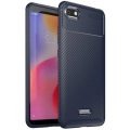 Xiaomi Redmi 6A Kılıf Silikon Parmak İzi Bırakmayan Karbon Soft Negro Kapak - Lacivert