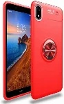 Xiaomi Redmi 7A Kılıf Auto Focus Serisi Soft Premium Standlı Yüzüklü Kapak - Kırmızı