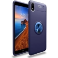 Xiaomi Redmi 7A Kılıf Renkli Silikon Yüzüklü Standlı Auto Focus Ravel Kapak - Mavi