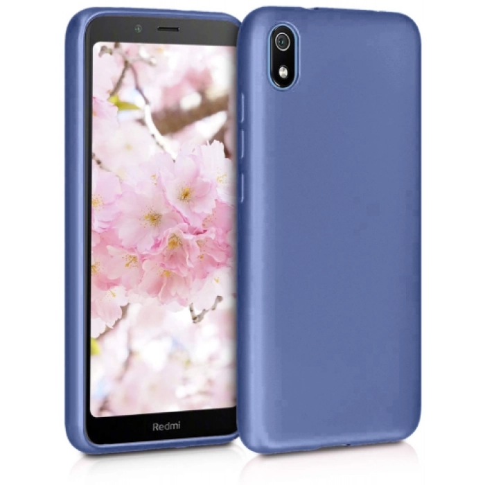Xiaomi Redmi 7A Kılıf İnce Soft Mat Renkli Esnek Silikon Kapak - Lacivert
