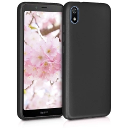 Xiaomi Redmi 7A Kılıf İnce Soft Mat Renkli Esnek Silikon Kapak - Siyah