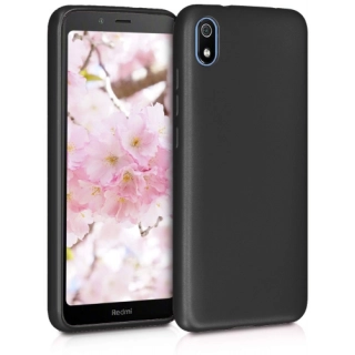 Xiaomi Redmi 7A Kılıf İnce Soft Mat Renkli Esnek Silikon Kapak - Siyah