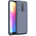 Xiaomi Redmi 8 Kılıf Silikon Parmak İzi Bırakmayan Karbon Soft Negro Kapak - Lacivert