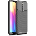 Xiaomi Redmi 8 Kılıf Silikon Parmak İzi Bırakmayan Karbon Soft Negro Kapak - Siyah
