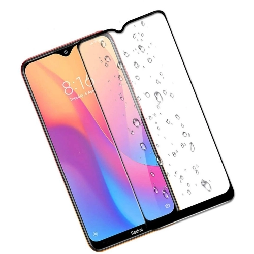 Xiaomi Redmi 8 Kırılmaz Cam Tam Kapatan Kenarları Kırılmaya Dayanıklı Cam Ekran Koruyucu - Siyah