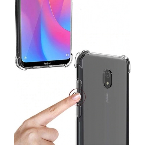 Xiaomi Redmi 8A Kılıf Silikon Köşe Korumalı Airbag Darbe Emici Kapak - Şeffaf