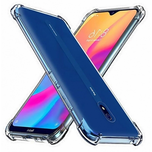 Xiaomi Redmi 8A Kılıf Silikon Köşe Korumalı Airbag Darbe Emici Kapak - Şeffaf