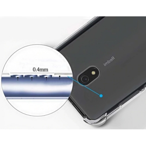 Xiaomi Redmi 8A Kılıf Silikon Köşe Korumalı Airbag Darbe Emici Kapak - Şeffaf