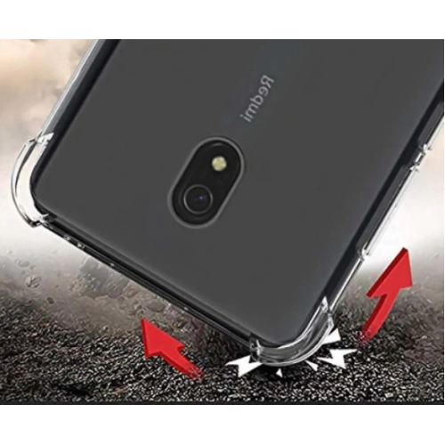 Xiaomi Redmi 8A Kılıf Silikon Köşe Korumalı Airbag Darbe Emici Kapak - Şeffaf
