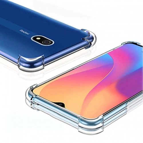 Xiaomi Redmi 8A Kılıf Silikon Köşe Korumalı Airbag Darbe Emici Kapak - Şeffaf