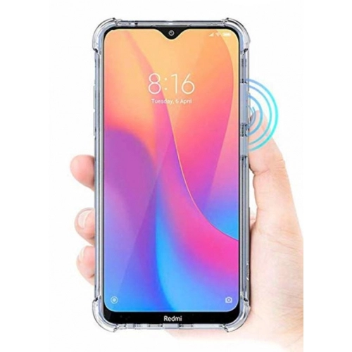 Xiaomi Redmi 8A Kılıf Silikon Köşe Korumalı Airbag Darbe Emici Kapak - Şeffaf