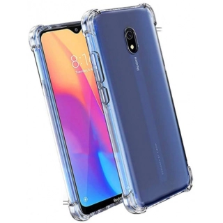Xiaomi Redmi 8A Kılıf Silikon Köşe Korumalı Airbag Darbe Emici Kapak - Şeffaf