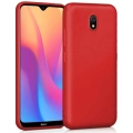 Xiaomi Redmi 8A Kılıf İnce Soft Mat Renkli Esnek Silikon Kapak - Kırmızı