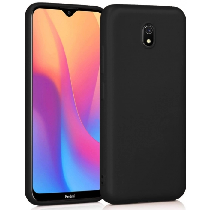 Xiaomi Redmi 8A Kılıf İnce Soft Mat Renkli Esnek Silikon Kapak - Siyah