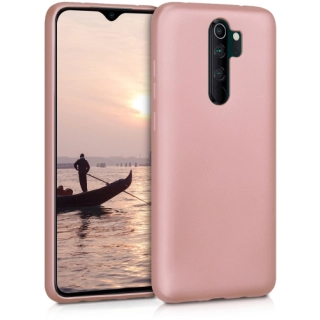 Xiaomi Redmi 9 Kılıf İnce Soft Mat Renkli Esnek Silikon Kapak - Rose Gold