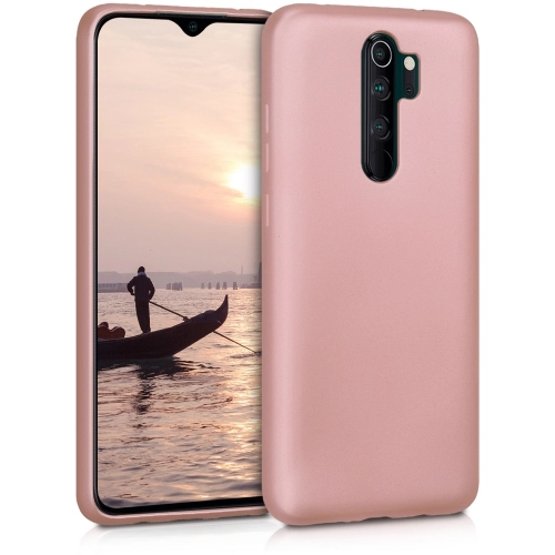 Xiaomi Redmi 9 Kılıf İnce Soft Mat Renkli Esnek Silikon Kapak - Rose Gold