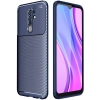 Xiaomi Redmi 9 Kılıf Silikon Parmak İzi Bırakmayan Karbon Soft Negro Kapak - Lacivert