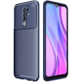 Xiaomi Redmi 9 Kılıf Silikon Parmak İzi Bırakmayan Karbon Soft Negro Kapak - Lacivert