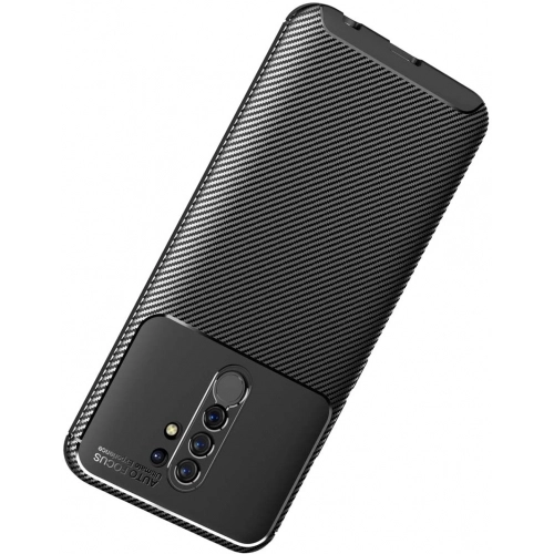 Xiaomi Redmi 9 Kılıf Silikon Parmak İzi Bırakmayan Karbon Soft Negro Kapak - Siyah