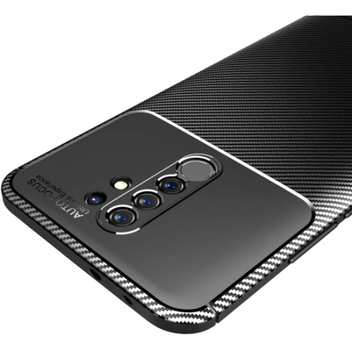 Xiaomi Redmi 9 Kılıf Silikon Parmak İzi Bırakmayan Karbon Soft Negro Kapak - Siyah