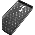 Xiaomi Redmi 9 Kılıf Silikon Parmak İzi Bırakmayan Karbon Soft Negro Kapak - Siyah