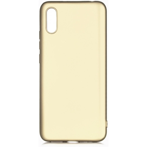 Xiaomi Redmi 9A Kılıf İnce Soft Mat Renkli Esnek Silikon Kapak - Gold