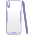 Xiaomi Redmi 9A Kılıf Renkli Silikon Kamera Lens Korumalı Şeffaf Parfe Kapak - Lila