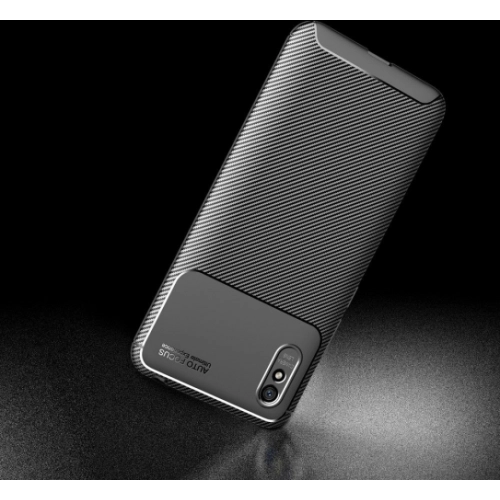 Xiaomi Redmi 9A Kılıf Silikon Parmak İzi Bırakmayan Karbon Soft Negro Kapak - Siyah