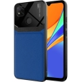 Xiaomi Redmi 9C Kılıf Deri Görünümlü Emiks Kapak - Mavi