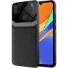 Xiaomi Redmi 9C Kılıf Deri Görünümlü Emiks Kapak - Siyah