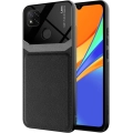 Xiaomi Redmi 9C Kılıf Deri Görünümlü Emiks Kapak - Siyah