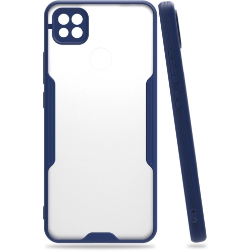 Xiaomi Redmi 9C Kılıf Renkli Silikon Kamera Lens Korumalı Şeffaf Parfe Kapak - Lacivert