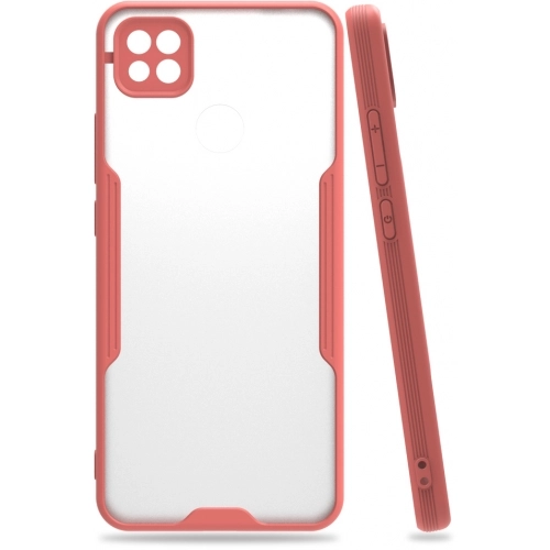 Xiaomi Redmi 9C Kılıf Renkli Silikon Kamera Lens Korumalı Şeffaf Parfe Kapak - Pembe