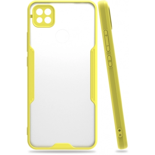 Xiaomi Redmi 9C Kılıf Renkli Silikon Kamera Lens Korumalı Şeffaf Parfe Kapak - Sarı