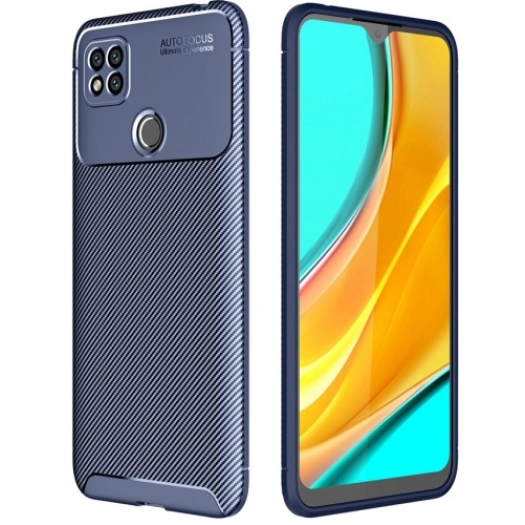 Xiaomi Redmi 9C Kılıf Silikon Parmak İzi Bırakmayan Karbon Soft Negro Kapak - Lacivert