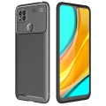 Xiaomi Redmi 9C Kılıf Silikon Parmak İzi Bırakmayan Karbon Soft Negro Kapak - Siyah